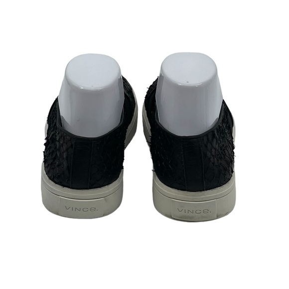 Vince Black Snakeskin Slip-On Loafers Size 8 Women's - Picture 8 of 9